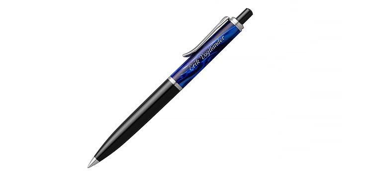 Gravierter Kugelschreiber Marke Pelikan: Classic K-205-Blau-Marmoriert 