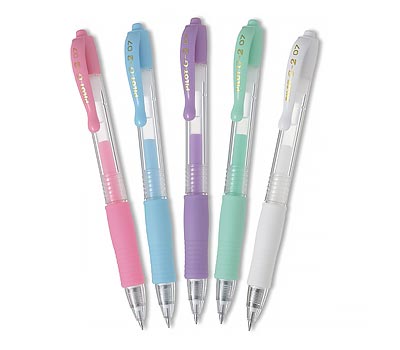 PILOT G2 Gelschreiber (Pastellpink, -blau, -violett, -grün, Weiß)